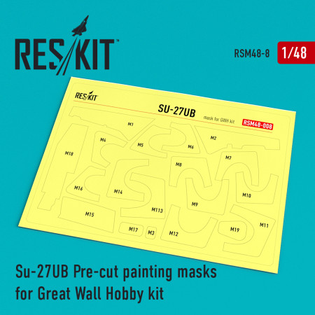 Shop Su-27UB Pre-cut painting masks for GWH kit (1/48) Scale Plastic Models Kits. Accessories and Resin Parts. Reskit online Store