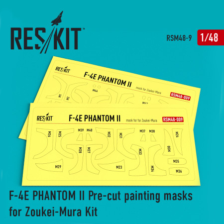 Shop F-4E "Phantom II" Pre-cut painting masks for Zoukei-Mura kit (1/48) Scale Plastic Models Kits. Accessories and Resin Parts. Reskit online Store
