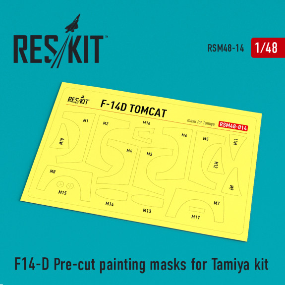 Shop F-14D "Tomcat" Pre-cut painting masks for Tamiya kit (1/48) Scale Plastic Models Kits. Accessories and Resin Parts. Reskit online Store
