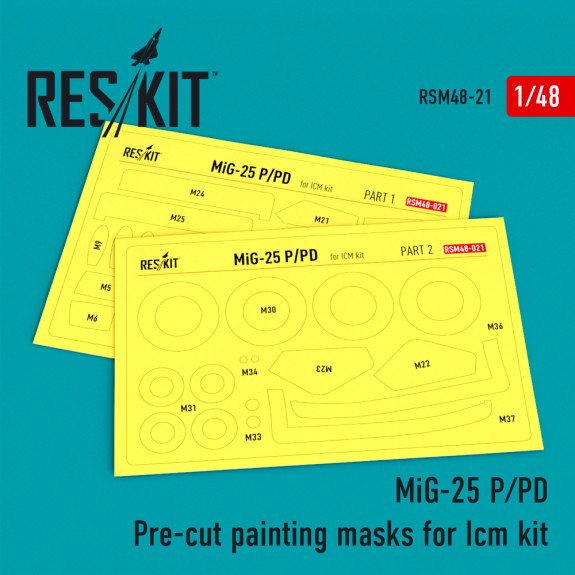 Shop MiG-25 (P,PD) Pre-cut painting masks for ICM kit (1/48) Scale Plastic Models Kits. Accessories and Resin Parts. Reskit online Store