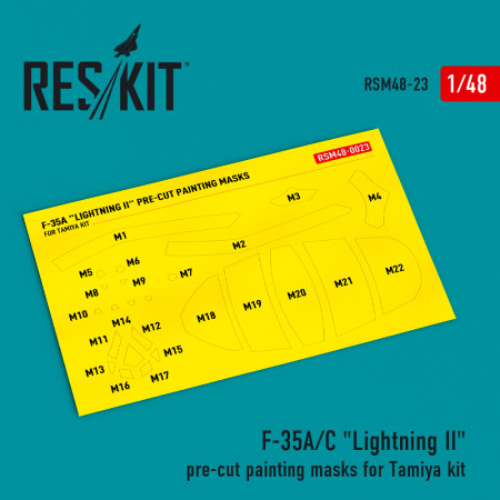 Shop F-35 A/С "Lightning II" pre-cut painting masks for Tamiya kit (1/48) Scale Plastic Models Kits. Accessories and Resin Parts. Reskit online Store