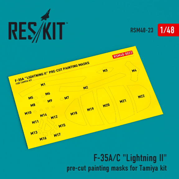 F-35 A/С "Lightning II" pre-cut painting masks for Tamiya kit (1/48) Shop F-35 A/С "Lightning II" pre-cut painting masks for Tamiya kit (1/48) Scale Plastic Models Kits. Accessories and Resin Parts. Reskit online Store
