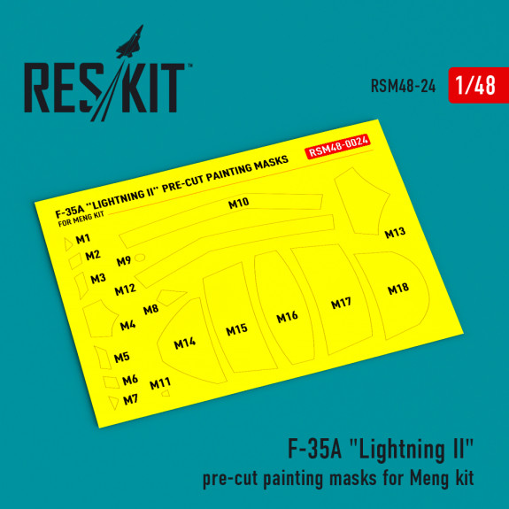 Shop F-35A "Lightning II" pre-cut painting masks for Meng kit (1/48) Scale Plastic Models Kits. Accessories and Resin Parts. Reskit online Store