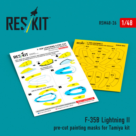 F-35B Lightning II Pre-cut painting masks for Tamiya kit (1/48) Shop F-35B Lightning II Pre-cut painting masks for Tamiya kit (1/48) Scale Plastic Models Kits. Accessories and Resin Parts. Reskit online Store