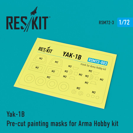 Shop Yak-1B Pre-cut painting masks for Arma Hobby kit (1/72) Scale Plastic Models Kits. Accessories and Resin Parts. Reskit online Store