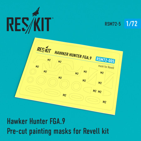 Shop Hawker Hunter FGA.9 Pre-cut painting masks for Revell kit (1/72) Scale Plastic Models Kits. Accessories and Resin Parts. Reskit online Store