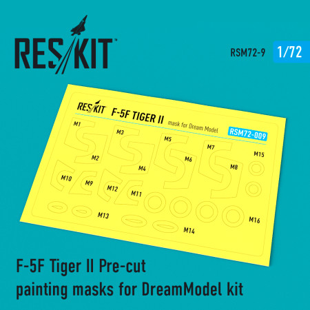 Shop F-5F "Tiger II" Pre-cut painting masks for DreamModel kit (1/72) Scale Plastic Models Kits. Accessories and Resin Parts. Reskit online Store