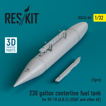 Shop 230 gallon centerline fuel tank for OV-10 (A,B,C) (USAF and other AF) (1 pcs) (3D Printed) (1/32) Scale Plastic Models Kits. Accessories and Resin Parts. Reskit online Store
