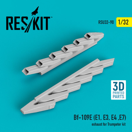 Shop Bf-109E (E1,E3,E4,E7) exhaust for Trumpeter kit (3D Printed) (1/32) Scale Plastic Models Kits. Accessories and Resin Parts. Reskit online Store