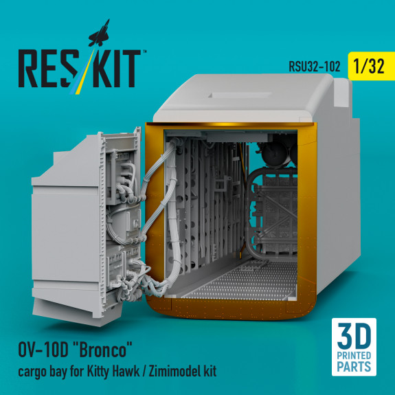 Shop OV-10D "Bronco" cargo bay for Kitty Hawk/Zimimodel kit (3D Printed) (1/32) Scale Plastic Models Kits. Accessories and Resin Parts. Reskit online Store