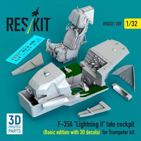 F-35A "Lightning II" late cockpit (Basic edition with 3D decals) for Trumpeter kit (3D Printed) (1/32) Shop F-35A "Lightning II" late cockpit (Basic edition with 3D decals) for Trumpeter kit (3D Printed) (1/32) Scale Plastic Models Kits. Accessories and Resin Parts. Reskit online Store