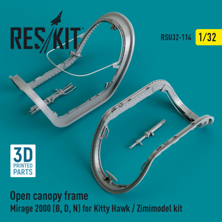 Shop Open canopy frame Mirage 2000 (B,D,N) for Kitty Hawk / Zimimodel kit (3D Printed) (1/32) Scale Plastic Models Kits. Accessories and Resin Parts. Reskit online Store