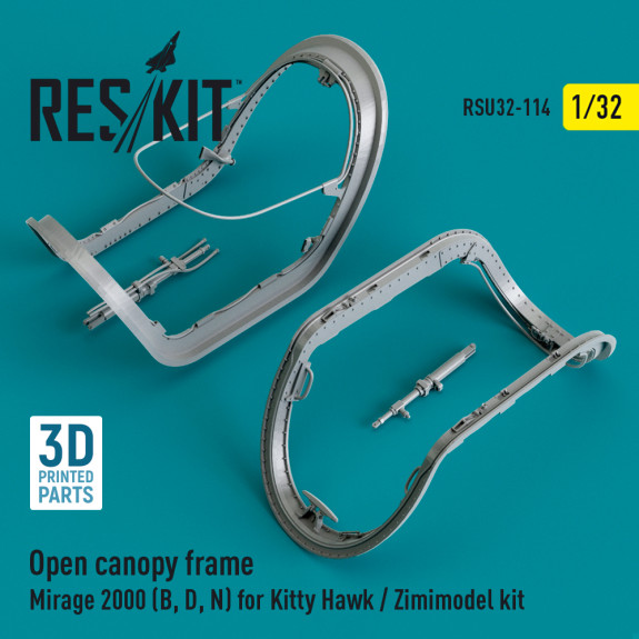 Shop Open canopy frame Mirage 2000 (B,D,N) for Kitty Hawk / Zimimodel kit (3D Printed) (1/32) Scale Plastic Models Kits. Accessories and Resin Parts. Reskit online Store