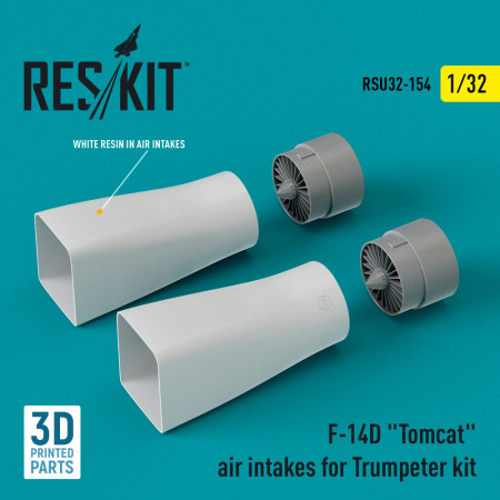 F-14D "Tomcat" air intakes for Trumpeter kit (3D Printed) (1/32) Shop F-14D "Tomcat" air intakes for Trumpeter kit (3D Printed) (1/32) Scale Plastic Models Kits. Accessories and Resin Parts. Reskit online Store