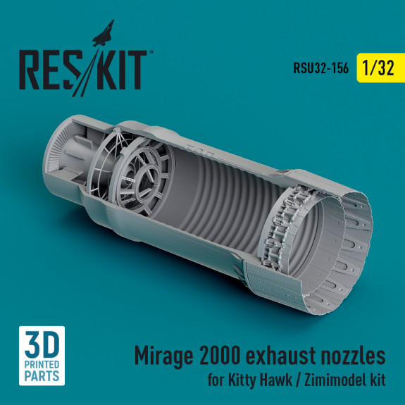 Shop Mirage 2000 exhaust nozzle for Kitty Hawk / Zimimodel kit (3D Printed) (1/32) Scale Plastic Models Kits. Accessories and Resin Parts. Reskit online Store