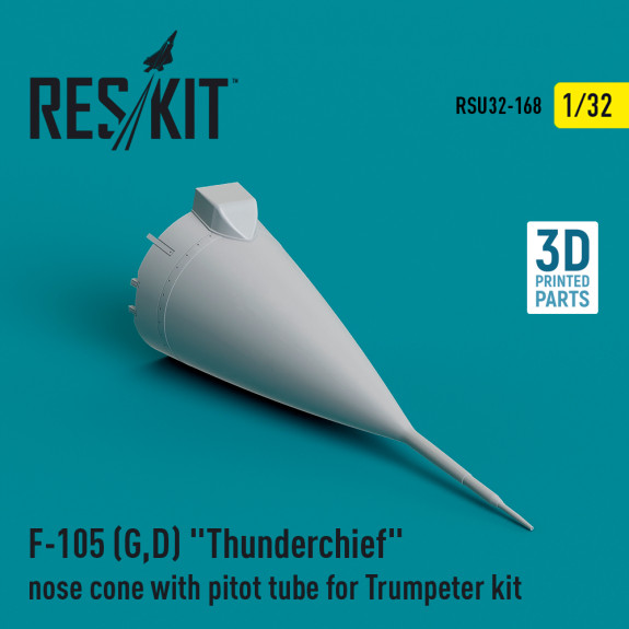 F-105 (G,D) "Thunderchief" nose cone with pitot tube for Trumpeter kit (3D Printed) (1/32) Shop F-105 (G,D) "Thunderchief" nose cone with pitot tube for Trumpeter kit (3D Printed) (1/32) Scale Plastic Models Kits. Accessories and Resin Parts. Reskit online Store