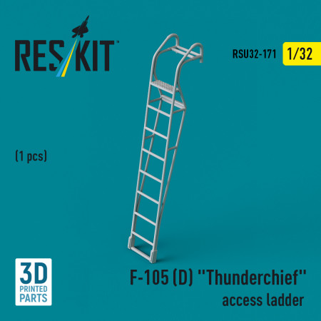 Shop F-105D "Thunderchief" access ladder (1 pcs) (3D Printed) (1/32) Scale Plastic Models Kits. Accessories and Resin Parts. Reskit online Store
