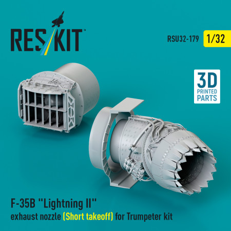 Shop F-35B "Lightning II" exhaust nozzle (Short takeoff) for Trumpeter kit (3D printed) (1/32) Scale Plastic Models Kits. Accessories and Resin Parts. Reskit online Store