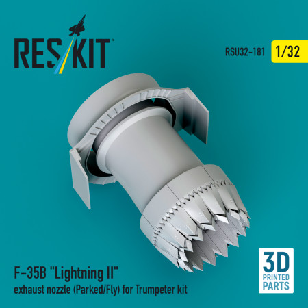 Shop F-35B "Lightning II" exhaust nozzle (Parked/Fly) for Trumpeter kit (3D printed) (1/32) Scale Plastic Models Kits. Accessories and Resin Parts. Reskit online Store