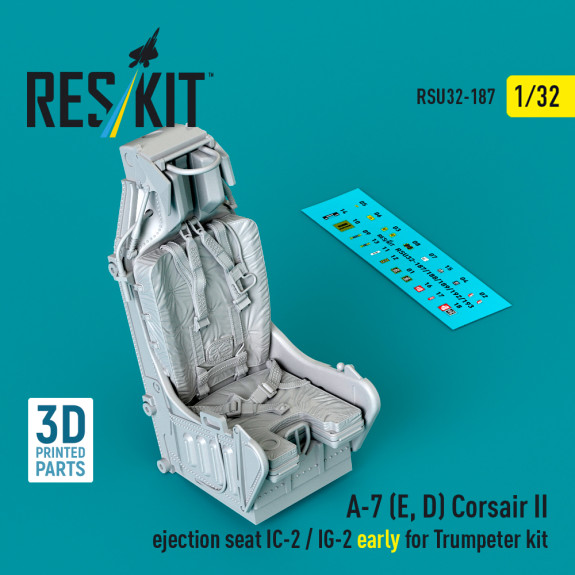 Shop A-7 (E, D) Corsair II ejection seat IC-2 / IG-2 early for Trumpeter kit (3D Printed) (1/32) Scale Plastic Models Kits. Accessories and Resin Parts. Reskit online Store