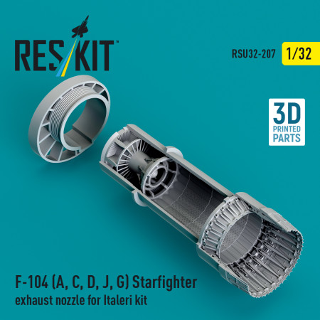 Shop F-104 (A, C, D, J, G) "Starfighter" exhaust nozzle for Italeri kit (3D Printed) (1/32) Scale Plastic Models Kits. Accessories and Resin Parts. Reskit online Store