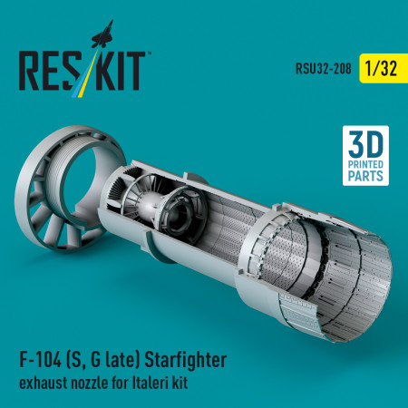 Shop F-104 (S, G late) "Starfighter" exhaust nozzle for Italeri kit (3D Printed) (1/32) Scale Plastic Models Kits. Accessories and Resin Parts. Reskit online Store