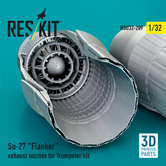 Shop Su-27 "Flanker" exhaust nozzles for Trumpeter kit (3D Printed) (1/32) Scale Plastic Models Kits. Accessories and Resin Parts. Reskit online Store