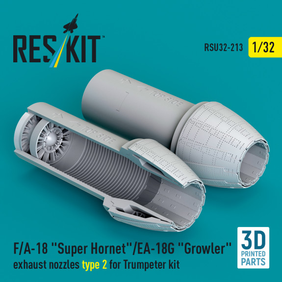 Shop F/A-18 "Super Hornet"/EA-18G "Growler" exhaust nozzles type 2 for Trumpeter kit (3D Printed) (1/32) Scale Plastic Models Kits. Accessories and Resin Parts. Reskit online Store