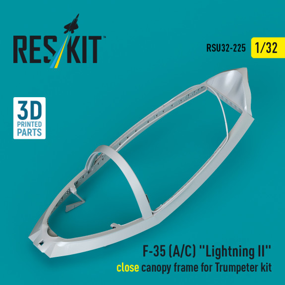 Shop F-35 (A/C) "Lightning II" close canopy frame for Trumpeter kit (3D Printed) (1/32) Scale Plastic Models Kits. Accessories and Resin Parts. Reskit online Store