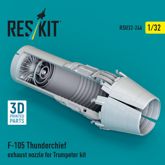 Shop F-105 Thunderchief exhaust nozzle for Trumpeter kit (3D Printed) (1/32) Scale Plastic Models Kits. Accessories and Resin Parts. Reskit online Store