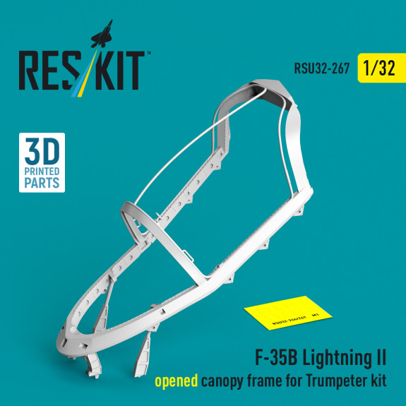 F-35B Lightning II opened canopy frame for Trumpeter kit (3D Printed) (1/32) Shop F-35B Lightning II opened canopy frame for Trumpeter kit (3D Printed) (1/32) Scale Plastic Models Kits. Accessories and Resin Parts. Reskit online Store