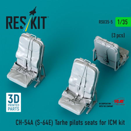Shop CH-54A (S-64E) Tarhe pilots seats for ICM kit (3 pcs) (3D Printed) (1/35) Scale Plastic Models Kits. Accessories and Resin Parts. Reskit online Store