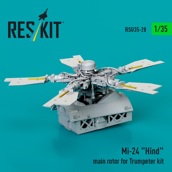 Shop Mi-24 "Hind" main rotor for Trumpeter kit (3D Printed) (1/35) Scale Plastic Models Kits. Accessories and Resin Parts. Reskit online Store