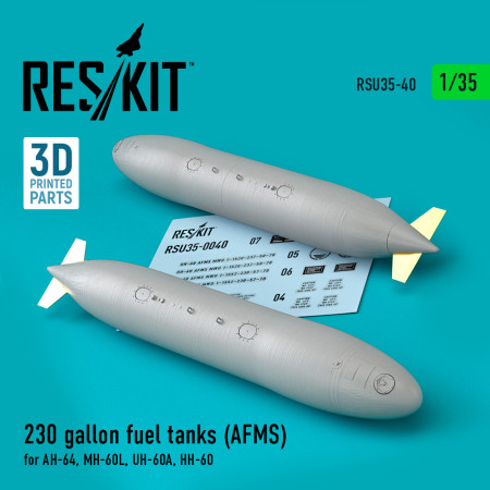 230 gallon fuel tanks (AFMS) for AH-64, MH-60L, UH-60A, HH-60 (2 pcs) (3D Printed) (1/35) Shop 230 gallon fuel tanks (AFMS) for AH-64, MH-60L, UH-60A, HH-60 (2 pcs) (3D Printed) (1/35) Scale Plastic Models Kits. Accessories and Resin Parts. Reskit online Store