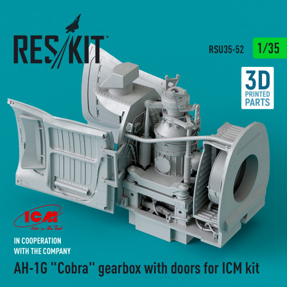 Shop AH-1G "Cobra" gearbox with doors for ICM kit (3D Printed) (1/35) Scale Plastic Models Kits. Accessories and Resin Parts. Reskit online Store