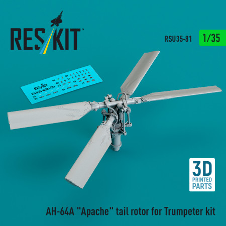 Shop AH-64A "Apache" tail rotor for Trumpeter kit (3D Printed) (1/35) Scale Plastic Models Kits. Accessories and Resin Parts. Reskit online Store