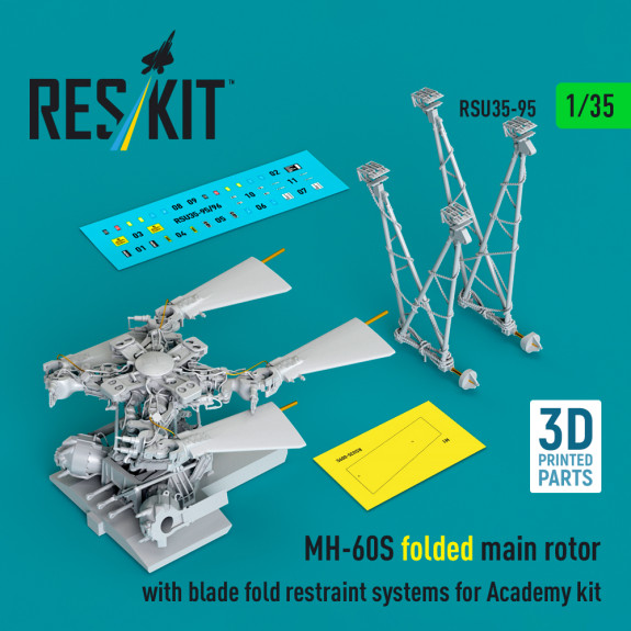 MH-60S folded main rotor with blade fold restraint systems for Academy kit (3D Printed) (1/35) Shop MH-60S folded main rotor with blade fold restraint systems for Academy kit (3D Printed) (1/35) Scale Plastic Models Kits. Accessories and Resin Parts. Reskit online Store