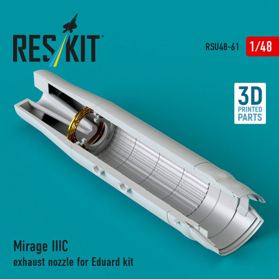 Shop Mirage IIIC exhaust nozzle for Eduard kit (3D Printed) (1/48) Scale Plastic Models Kits. Accessories and Resin Parts. Reskit online Store