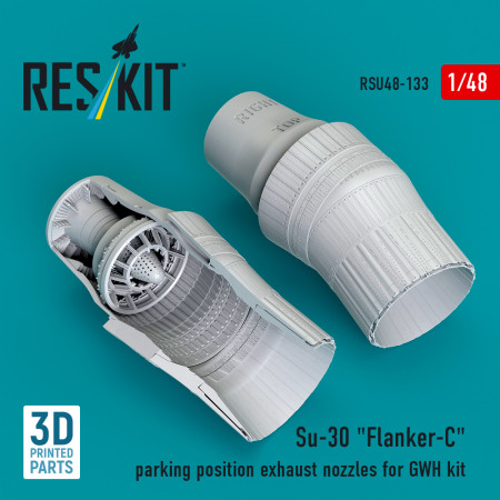 Shop Su-30 "Flanker-C" parking position exhaust nozzles for GWH kit (3D Printed) (1/48) Scale Plastic Models Kits. Accessories and Resin Parts. Reskit online Store