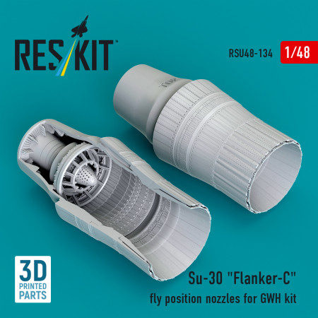 Shop Su-30 "Flanker-C" fly position nozzles for GWH kit (3D Printed) (1/48) Scale Plastic Models Kits. Accessories and Resin Parts. Reskit online Store