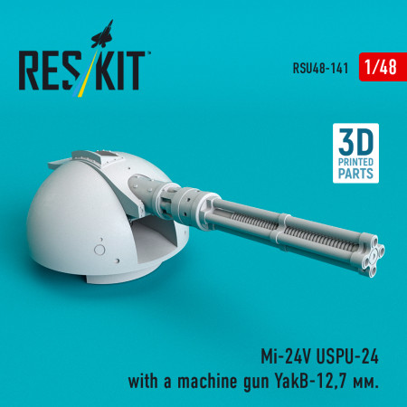 Shop Mi-24V USPU-24 with a machine gun YakB-12,7 mm (3D Printed) (1/48) Scale Plastic Models Kits. Accessories and Resin Parts. Reskit online Store