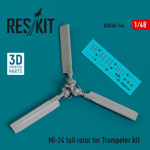 Mi-24 tail rotor for Trumpeter kit (3D Printed) (1/48) Shop Mi-24 tail rotor for Trumpeter kit (3D Printed) (1/48) Scale Plastic Models Kits. Accessories and Resin Parts. Reskit online Store