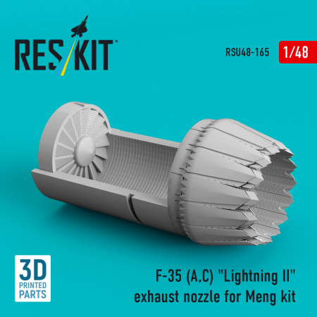 Shop F-35 (A,С) "Lightning II" exhaust nozzle for Meng kit (3D Printed) (1/48) Scale Plastic Models Kits. Accessories and Resin Parts. Reskit online Store