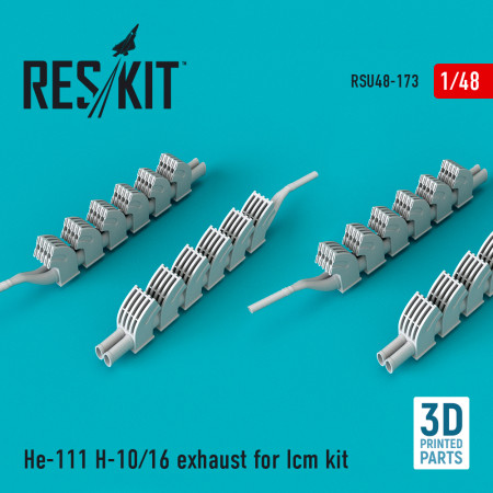 Shop He-111 H-10/16 exhaust for ICM kit (1/48) Scale Plastic Models Kits. Accessories and Resin Parts. Reskit online Store