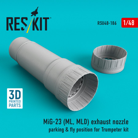 Shop MiG-23 (ML, MLD) exhaust nozzle parking & fly position for Trumpeter kit (3D Printed) (1/48) Scale Plastic Models Kits. Accessories and Resin Parts. Reskit online Store