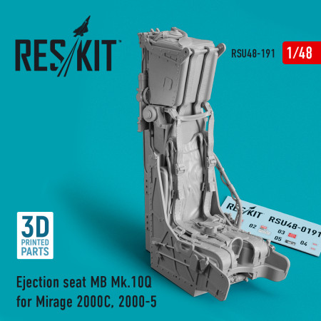 Shop Ejection seat MB Mk.10Q for Mirage 2000C, 2000-5 (3D Printed) (1/48) Scale Plastic Models Kits. Accessories and Resin Parts. Reskit online Store