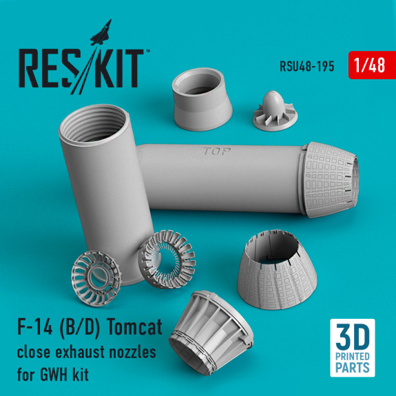 Shop F-14 (B,D) "Tomcat" close exhaust nozzles for GWH kit (3D Printed) (1/48) Scale Plastic Models Kits. Accessories and Resin Parts. Reskit online Store
