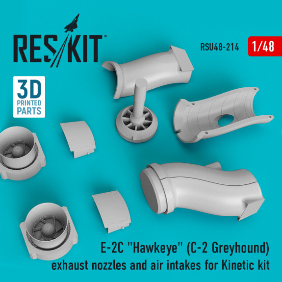 Shop E-2C "Hawkeye" (C-2 Greyhound) exhaust nozzles and air intakes for Kinetic kit (3D Printed) (1/48) Scale Plastic Models Kits. Accessories and Resin Parts. Reskit online Store