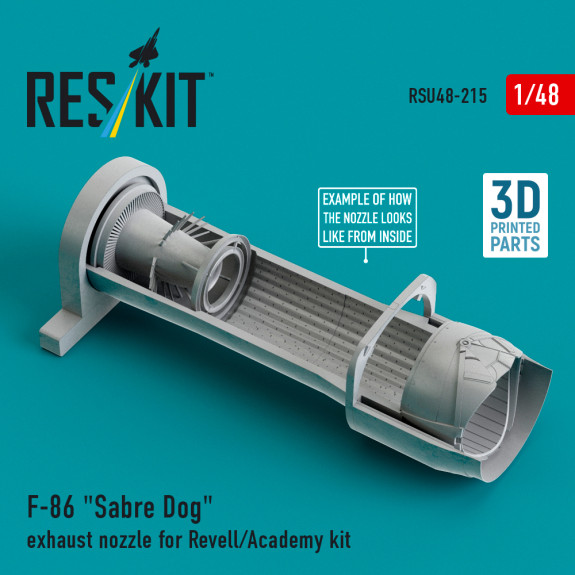 Shop F-86 "Sabre Dog" exhaust nozzle for Revell/Academy kit (3D Printed) (1/48) Scale Plastic Models Kits. Accessories and Resin Parts. Reskit online Store