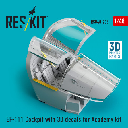 Shop EF-111 Cockpit with 3D decals for Academy kit (3D Printed) (1/48) Scale Plastic Models Kits. Accessories and Resin Parts. Reskit online Store